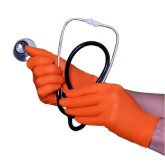 Disposable Nitrile Powder Free Orange Medical Grade Gloves - 6 mil, Large